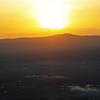 Buy canvas prints of Sunrise over Ngorongoro Crater by Tony Murtagh