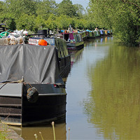Buy canvas prints of Houseboats on Oxford Canal by Tony Murtagh