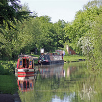Buy canvas prints of Houseboats on Oxford Canal by Tony Murtagh