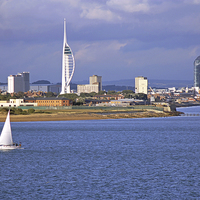 Buy canvas prints of Spinnaker Tower and Gunwharf Quays by Tony Murtagh