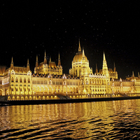 Buy canvas prints of Parliament Building At Night by Tony Murtagh