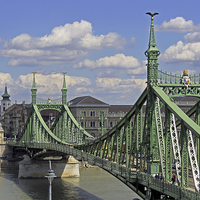Buy canvas prints of Liberty Bridge Budapest   by Tony Murtagh