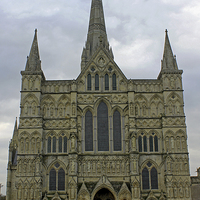 Buy canvas prints of Salisbury Cathedral West Front by Tony Murtagh