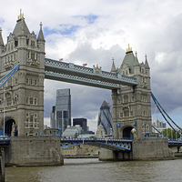 Buy canvas prints of View Through Tower Bridge by Tony Murtagh