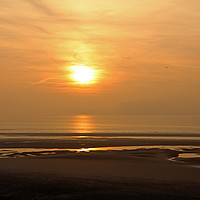 Buy canvas prints of Sunset over Blackpool Beach  by Tony Murtagh