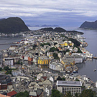 Buy canvas prints of Alesund from Above by Tony Murtagh