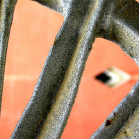 Buy canvas prints of Close up of metalwork on gate by Westley Grant