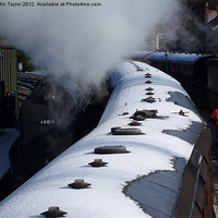 Buy canvas prints of Steam and Snow by John Taylor