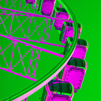 Buy canvas prints of Brighton Eye Green / Purple by laura@ Artfunk