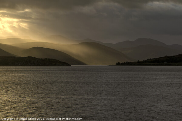 Morning Light on Loch Broom Picture Board by Jamie Green
