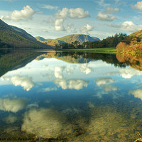 Buy canvas prints of Buttermere Reflections by Jamie Green