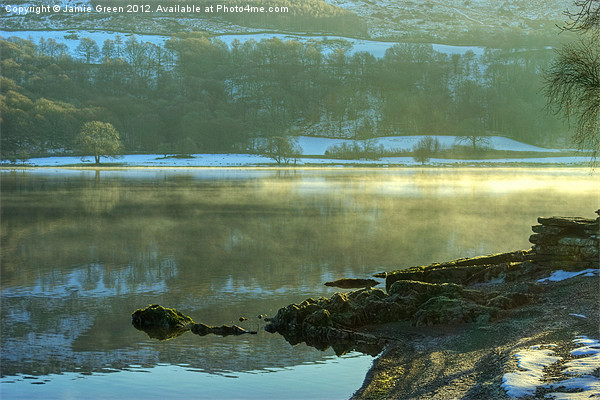A Cold Day On Coniston Picture Board by Jamie Green