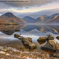 Buy canvas prints of Wastwater..Rocks And Reflections by Jamie Green