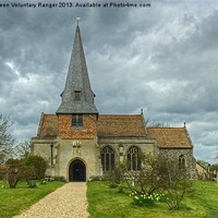 Buy canvas prints of Steeple Morden Church by Jamie Green