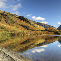 Buy canvas prints of Buttermere Shoreline by Jamie Green