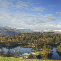 Buy canvas prints of Tarn Hows Panorama by Jamie Green