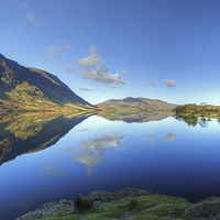 Buy canvas prints of Crummock Water Panorama by Jamie Green