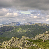 Buy canvas prints of Scafell And Scafell Pike by Jamie Green