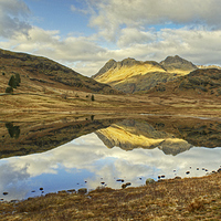 Buy canvas prints of  The Pikes Reflected by Jamie Green