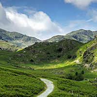 Buy canvas prints of  Coniston Fells Panorama by Jamie Green