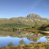 Buy canvas prints of  Slioch and Loch Maree by Jamie Green