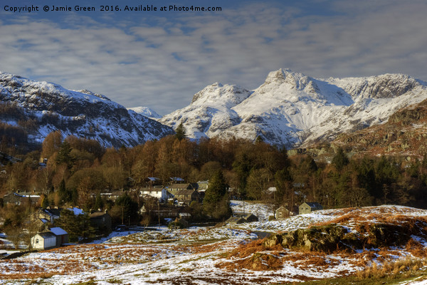 Elterwater and The Langdale Pikes Picture Board by Jamie Green