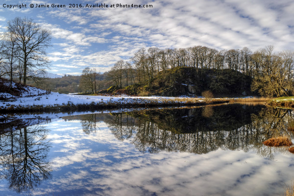 River Brathay Reflections Picture Board by Jamie Green