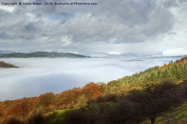 Windermere Fog Picture Board by Jamie Green