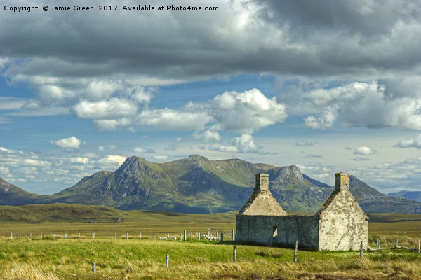 Moine House and Ben Loyal Picture Board by Jamie Green