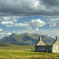 Buy canvas prints of Moine House and Ben Loyal by Jamie Green