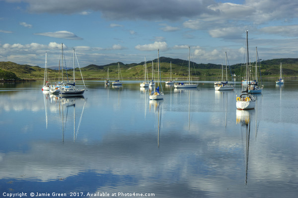 Arisaig Boats Picture Board by Jamie Green