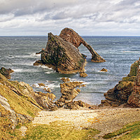 Buy canvas prints of Bow Fiddle Rock by Jamie Green