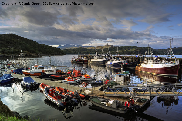 Gairloch Harbour Morning Picture Board by Jamie Green