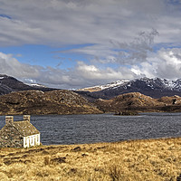 Buy canvas prints of Loch Stack in April by Jamie Green