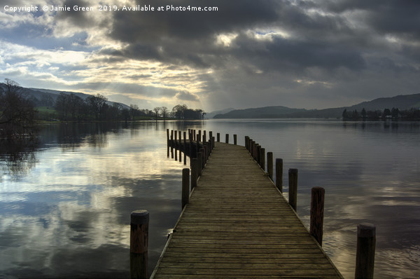 Monk Coniston Jetty Picture Board by Jamie Green