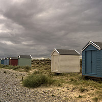 Buy canvas prints of Findhorn Beach Huts by Jamie Green