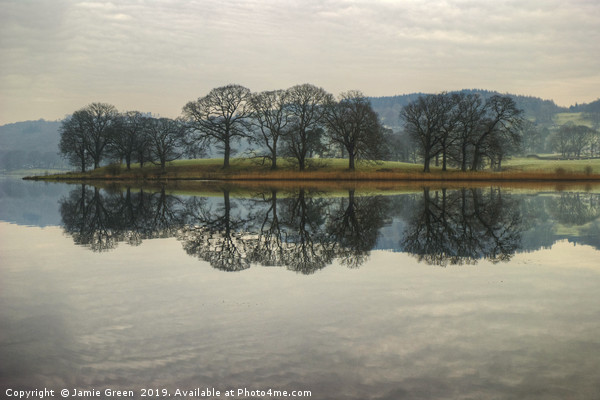 Esthwaite Reflections Picture Board by Jamie Green