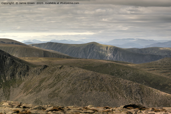 Northern Ridges of the Cairngorms Picture Board by Jamie Green