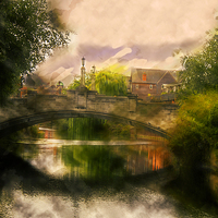 Buy canvas prints of  Norwich Bridge  by Castleton Photographic