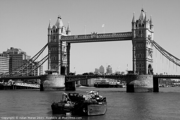 Tower Bridge London Picture Board by Aidan Moran