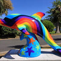Buy canvas prints of Rainbow Dolphin  by Aidan Moran