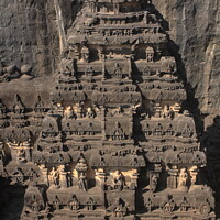 Buy canvas prints of The Kailash Temple Carvings  by Aidan Moran