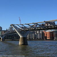Buy canvas prints of London's Iconic Millennium Bridge by Aidan Moran