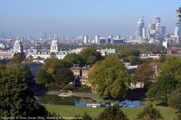 A View Of London From Greenwich Park  Picture Board by Aidan Moran