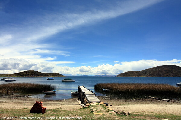 View of Lake Titicaca from the Island of the Sun Picture Board by Aidan Moran
