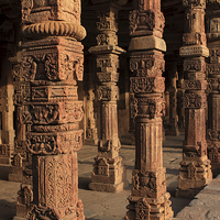 Buy canvas prints of  Decorative Pillars Qutab Minar  by Aidan Moran