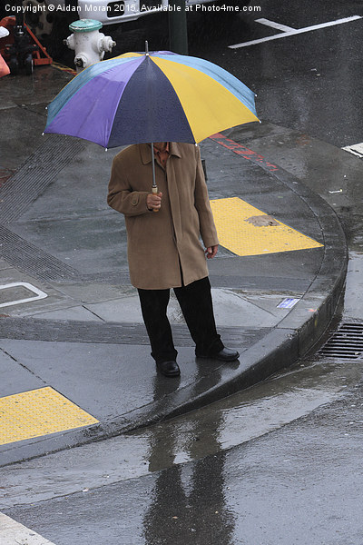  San Francisco In The Rain  Picture Board by Aidan Moran