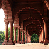 Buy canvas prints of Engrailed Arches, Red Fort, New Delhi by Aidan Moran