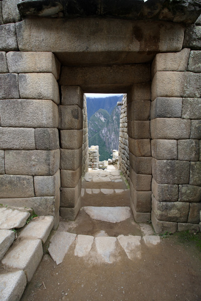 Trapezoidal Door At Machu Picchu, Peru  Picture Board by Aidan Moran