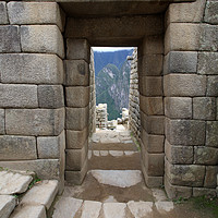 Buy canvas prints of Trapezoidal Door At Machu Picchu, Peru  by Aidan Moran